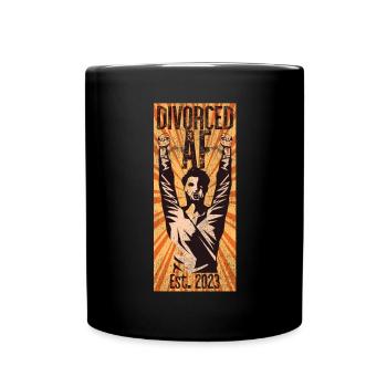 Happy Divorce Party Divorced Af - Full Colour Mug - black - Front