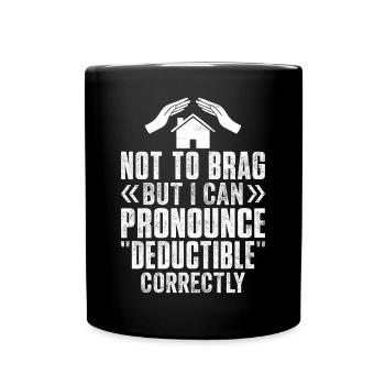 Funny insurance broker - Full Colour Mug - black - Front
