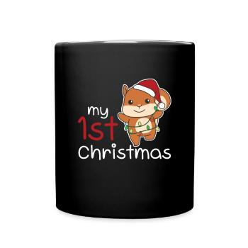Squirrel Christmas Squirrel my 1st - Full Colour Mug - black - Front