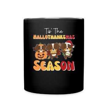 Tis' the Hallothanksmas Saison Berger australien - Mug uni - noir - Devant