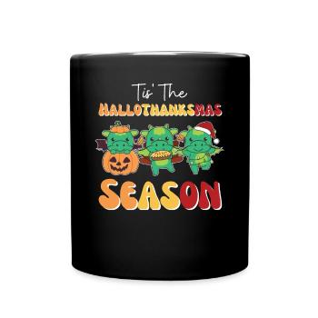 Tis' the Hallothanksmas Season Dragon - Full Colour Mug - black - Front