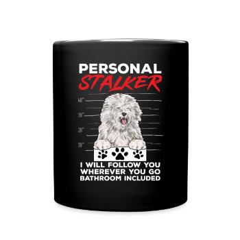Old English Sheepdog Sheepie Bobtail - Full Colour Mug - black - Front