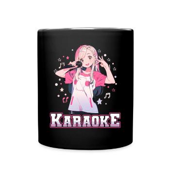 Filles Manga Anime Karaoké - Mug uni - noir - Devant