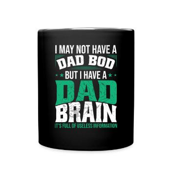 Drôle de cerveau de papa - Mug uni - noir - Devant