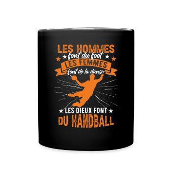 Joueur de handball humour hommes - Mug uni - noir - Devant
