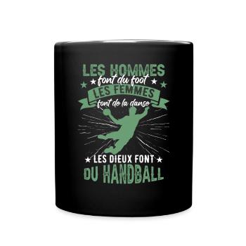 Les Dieux Font Du Handball - Mug uni - noir - Devant