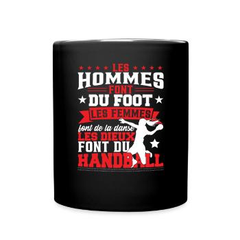 Handball Femmes Humour Hand Entraîneur - Mug uni - noir - Devant