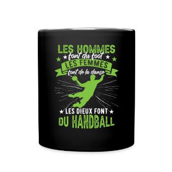 Les Dieux Handball Font Du Handball Hand Hommes - Mug uni - noir - Devant