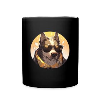 Dogs Pet Dog Owner Dog Lover Animal - Full Colour Mug - black - Front