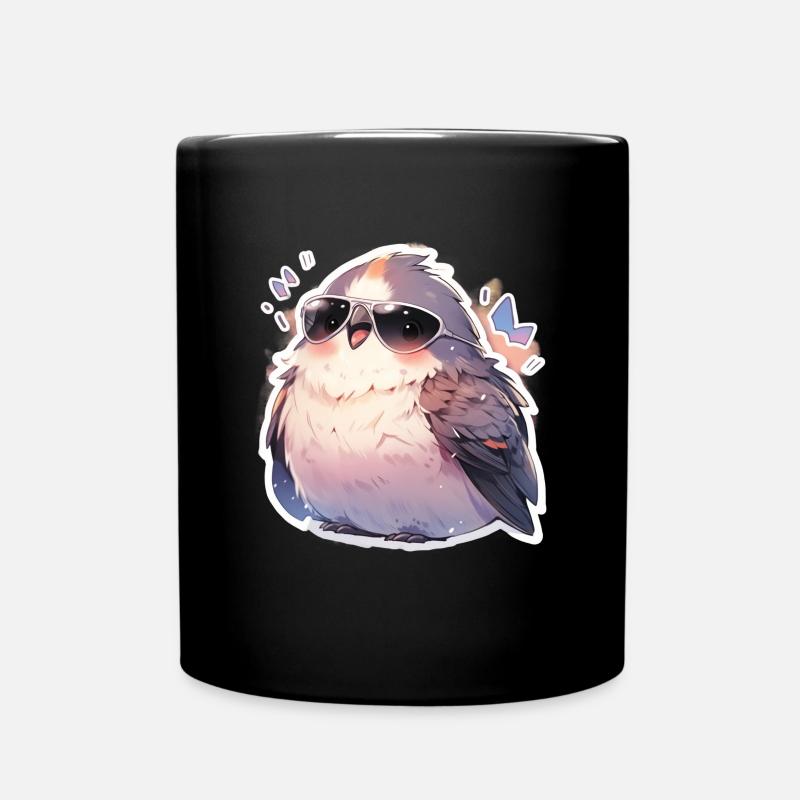 Vogel Vögel Lustige Tiere Waldbewohner Tier - Tasse einfarbig - Schwarz
