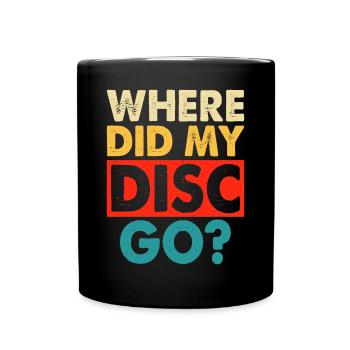 Discgolf Disc Golf - Tasse einfarbig - Schwarz - Vorne