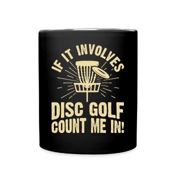 Discgolf Disc Golf - Tasse einfarbig - Schwarz - Vorne