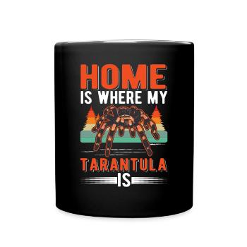 Zuhause ist wo meine Tarantel ist - Tasse einfarbig - Schwarz - Vorne