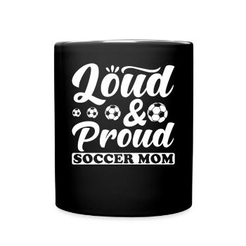 Maman de soccer Mère de jour Entraîneur le jour du match - Mug uni - noir - Devant