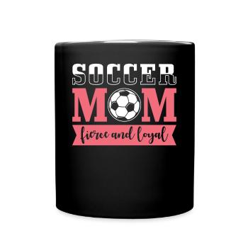 Maman de soccer Mère de jour Entraîneur le jour du match - Mug uni - noir - Devant