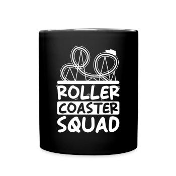 Rollercoaster Squad Vergnügungspark-gruppe - Tasse einfarbig - Schwarz - Vorne