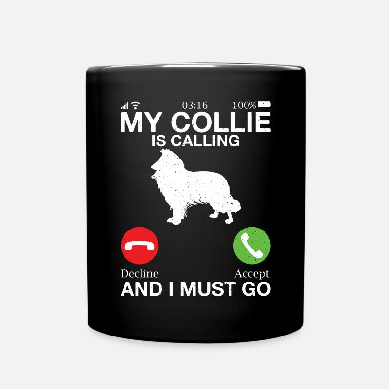 Collie Gifts - Tasse einfarbig - Schwarz