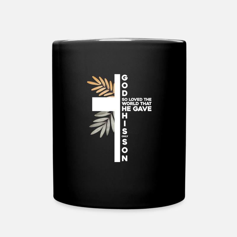 Bibel Bibelvers Christliche Sprüche Jesus Geschenk - Tasse einfarbig - Schwarz