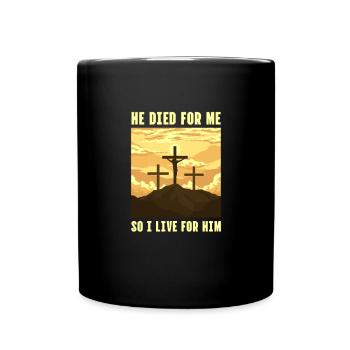 Bible Bible Versets chrétiens Don de Jésus - Mug uni - noir - Devant