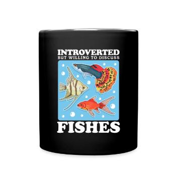 Aquarium Aquarist Aquaristics Ornamental Fish Gift - Full Colour Mug - black - Front