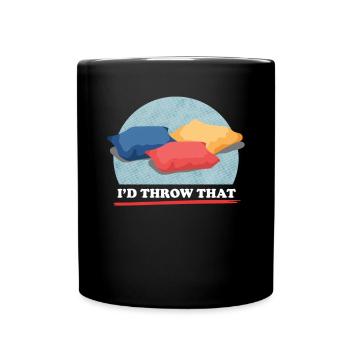 Cornhole Player Blind Hole Bean Bag Cadeau - Mug uni - noir - Devant