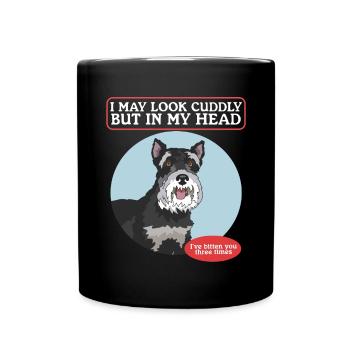 Schnauzer miniature propriétaire Schnauzer chien cadeau - Mug uni - noir - Devant