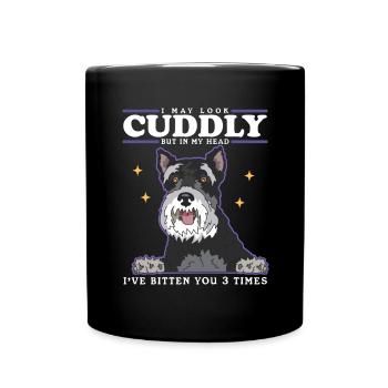 Schnauzer miniature propriétaire Schnauzer chiens cadeau - Mug uni - noir - Devant