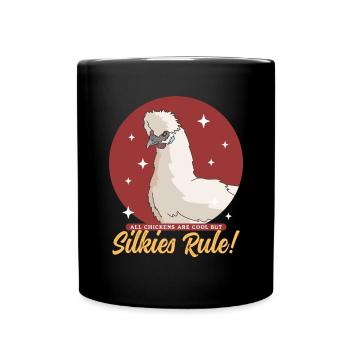 Silk Chickens Silk Chicken Silkie Chickens Gift - Full Colour Mug - black - Front