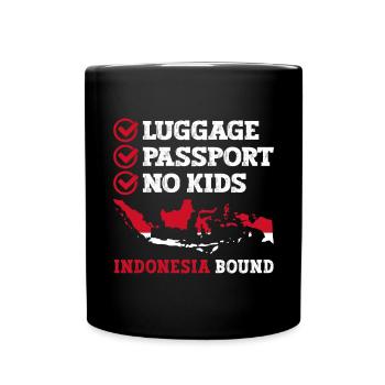 Passeport bagage Pas d’enfants Indonésie Bound Vacances - Mug uni - noir - Devant