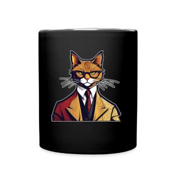 Cat Shirt Cat Gift Idea Putty - Full Colour Mug - black - Front