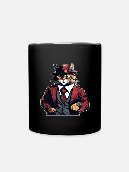 Katzen Katze Katzenshirt Katze Geschenkidee kitten - Tasse einfarbig - Schwarz