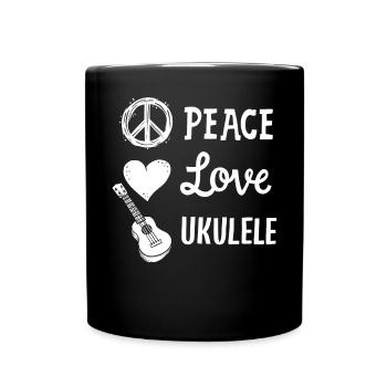 Ukulele Ukulele-Spieler - Tasse einfarbig - Schwarz - Vorne
