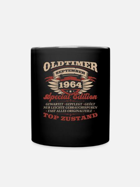 59. Geburtstag Oldtimer September Jahrgang 1964 - Tasse einfarbig - Schwarz