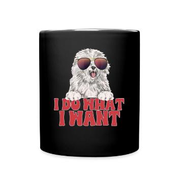 Old English Sheepdog Sheepie Bobtail - Full Colour Mug - black - Front