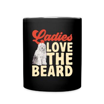 Old English Sheepdog Sheepie Bobtail - Full Colour Mug - black - Front