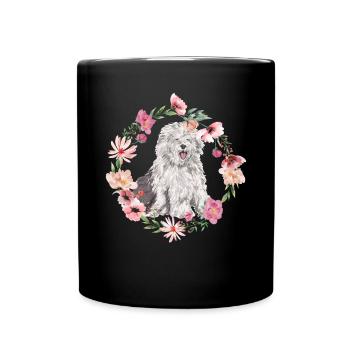 Old English Sheepdog Sheepie Bobtail - Full Colour Mug - black - Front