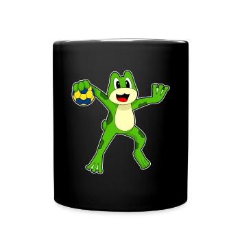 Frog Handball Player Handball - Full Colour Mug - black - Front