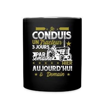 Fermier Cadeau Paysan - Mug uni - noir - Devant