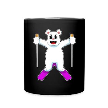 Polar Bear Skieurs Ski Sports d’hiver - Mug uni - noir - Devant
