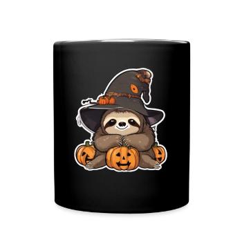 Sloth Halloween Sloths Sloth Pumpkin - Full Colour Mug - black - Front