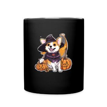 Corgi Corgi Dog Corgi Halloween Corgis - Full Colour Mug - black - Front