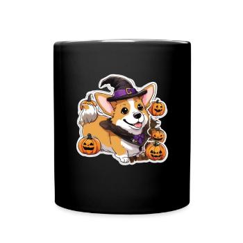 Corgi Corgi Dog Corgi Halloween Corgis - Full Colour Mug - black - Front