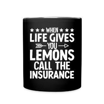 Funny Insurance Broker - Full Colour Mug - black - Front