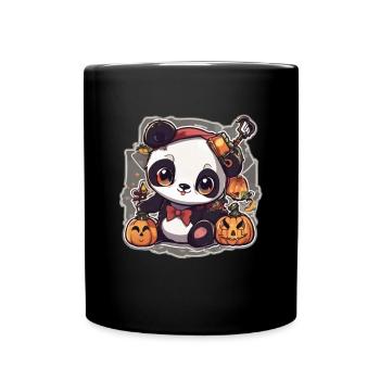 Panda Panda Halloween Pandas Panda Baby - Tasse einfarbig - Schwarz - Vorne