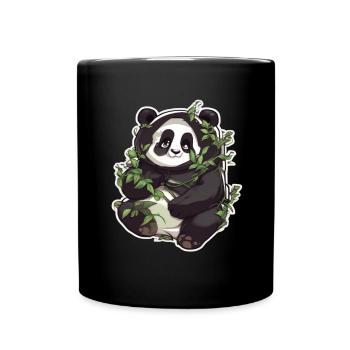 Panda Pandas Panda Baby Panda Animal Animals - Full Colour Mug - black - Front