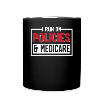 Funny Medical Insurance Agent Broker - Full Colour Mug - black - Front