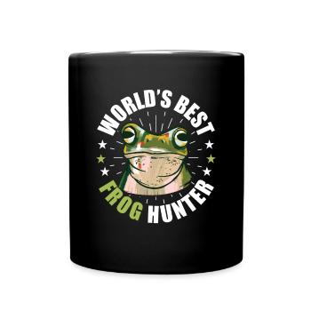 Herpétologiste amphibien Mignon Meilleur Hun de grenouille du monde - Mug uni - noir - Devant