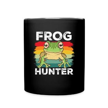 Vintage Frog Hunter Amphibian Herpetologist Retro - Mug uni - noir - Devant