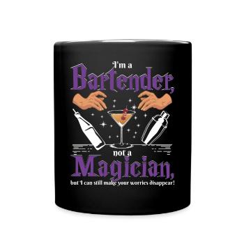 Bartender worries - Tasse einfarbig - Schwarz - Vorne
