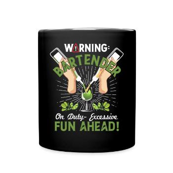 Bartender on Duty - Tasse einfarbig - Schwarz - Vorne